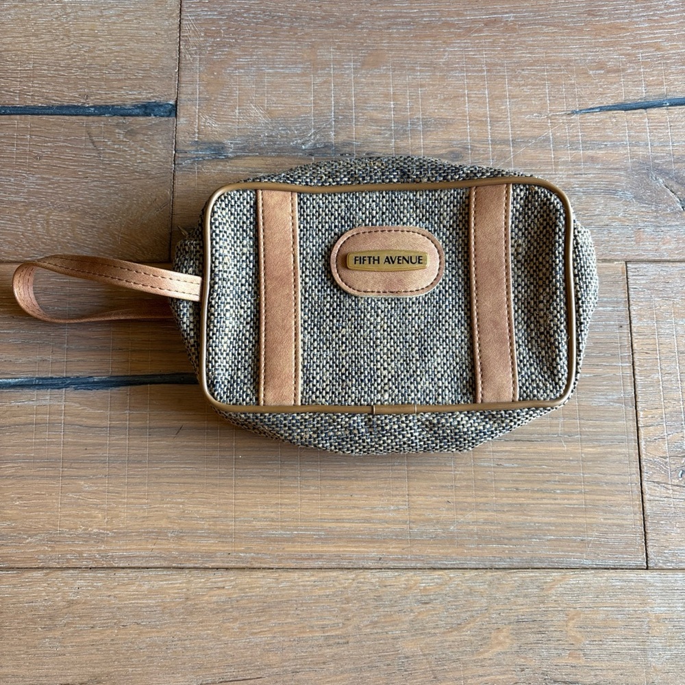 Saks Fifth Avenue Tan and Brown Travel Bag